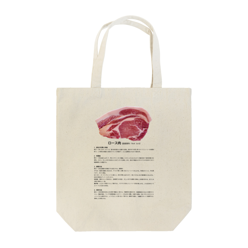 FunFanShopのこれであなたもお肉博士シリーズ（国産豚ロース肉） Tote Bag