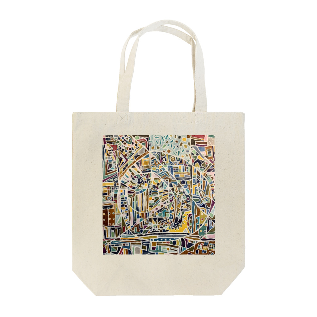 sachiarecocoのうねうねブルーグラフィックアート Tote Bag