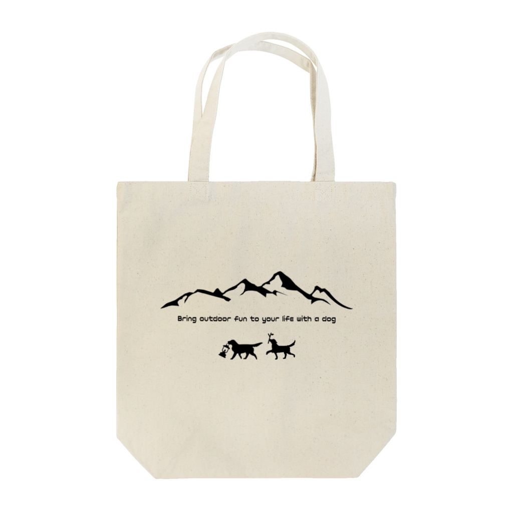 J工房-suzuri店のワンコと一緒に野遊びを Tote Bag