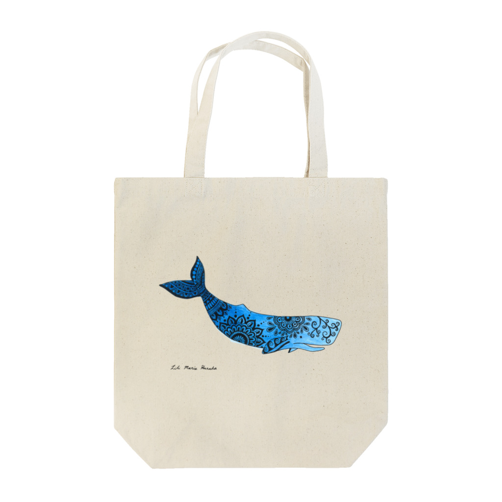 earthingのBlue whale  Tote Bag