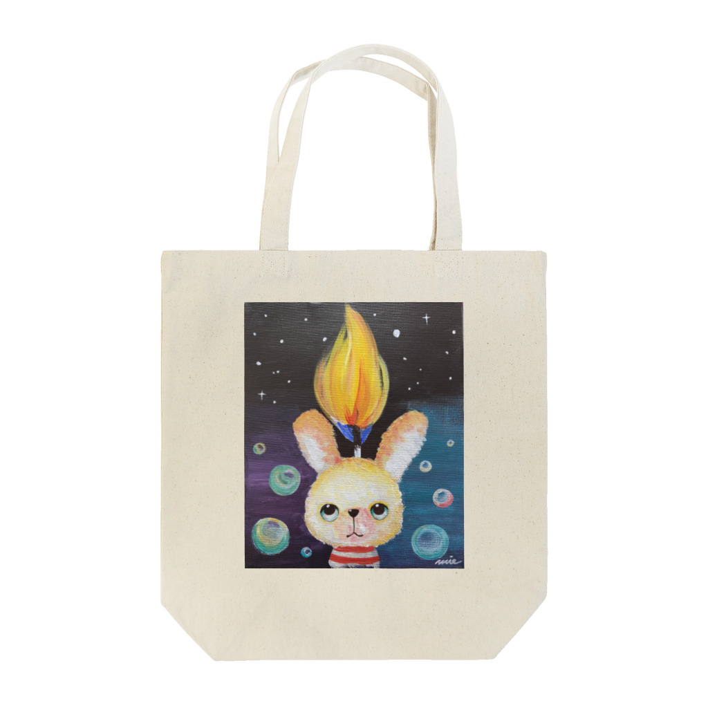 MIECHAN8787'S GALLERYのロウソクうさぎさん♪ Tote Bag