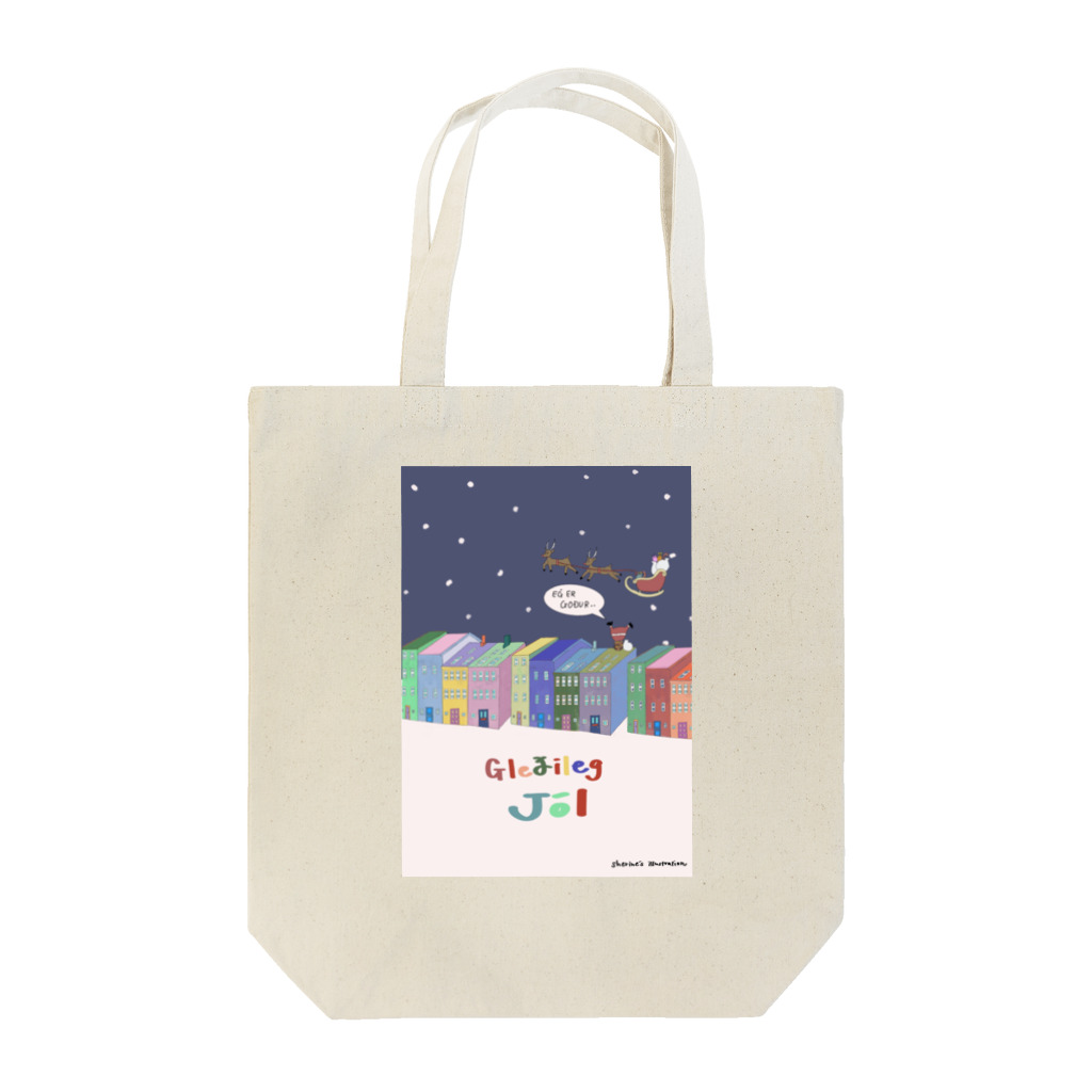 Sherine's illustrationの太ったサンタさん Tote Bag