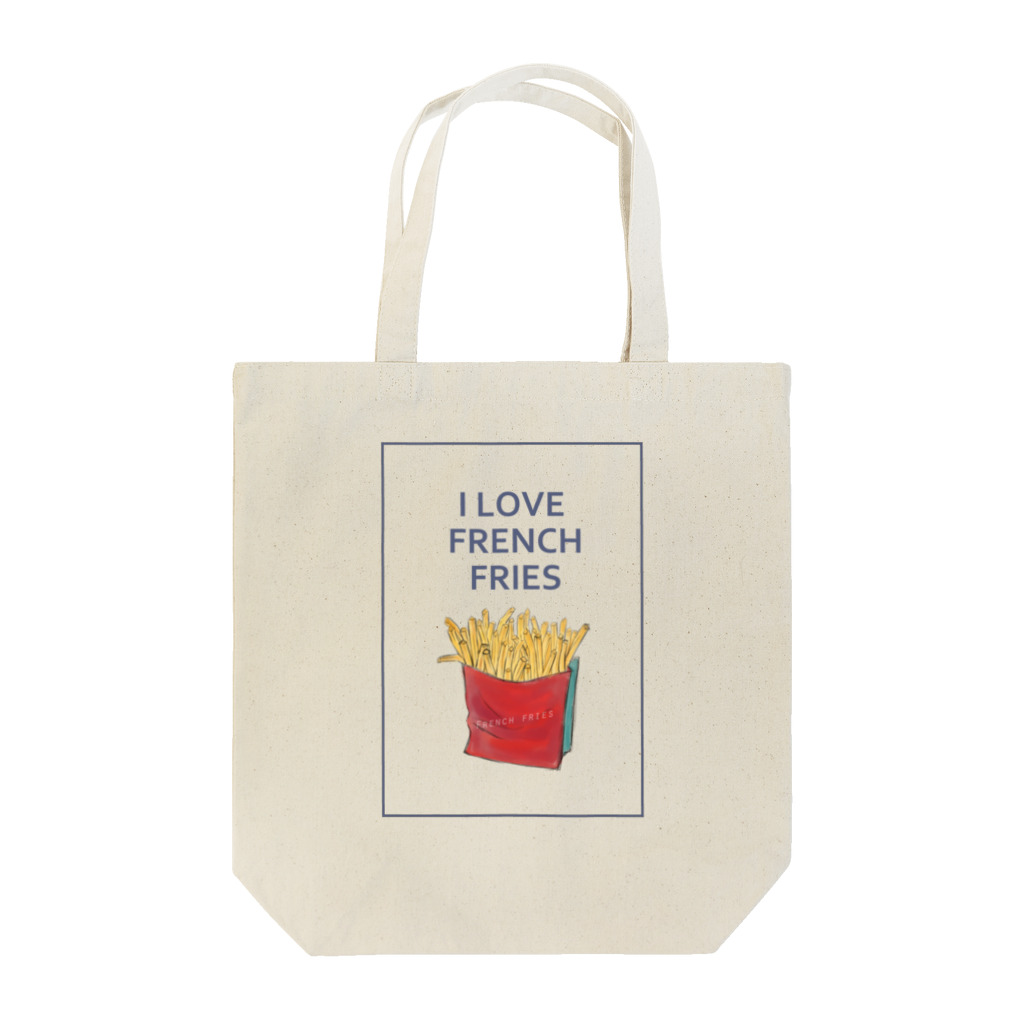 NATSUYA TAKASAKIのI LOVE FRENCH FRIES トートバッグ