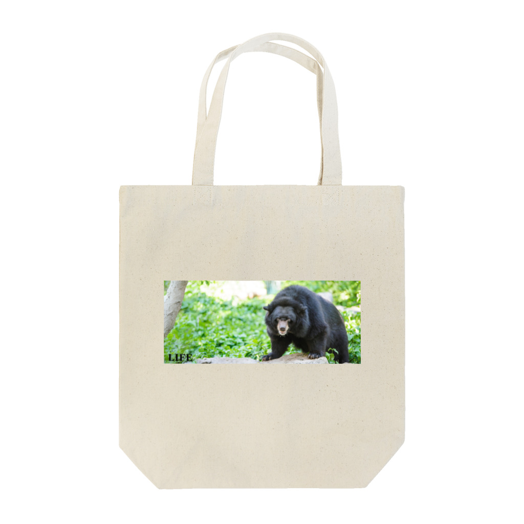 マタギの教え-公式ショップ-のLIFE with ツキノワグマ Tote Bag