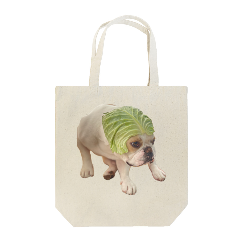 Chu_DogのChu Dog フレンチブルドッグトートバッグキャベツ Tote Bag