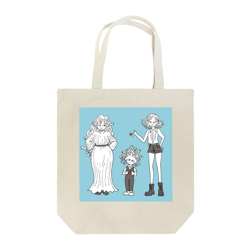 杜の魚のゴルゴン三姉妹 Tote Bag