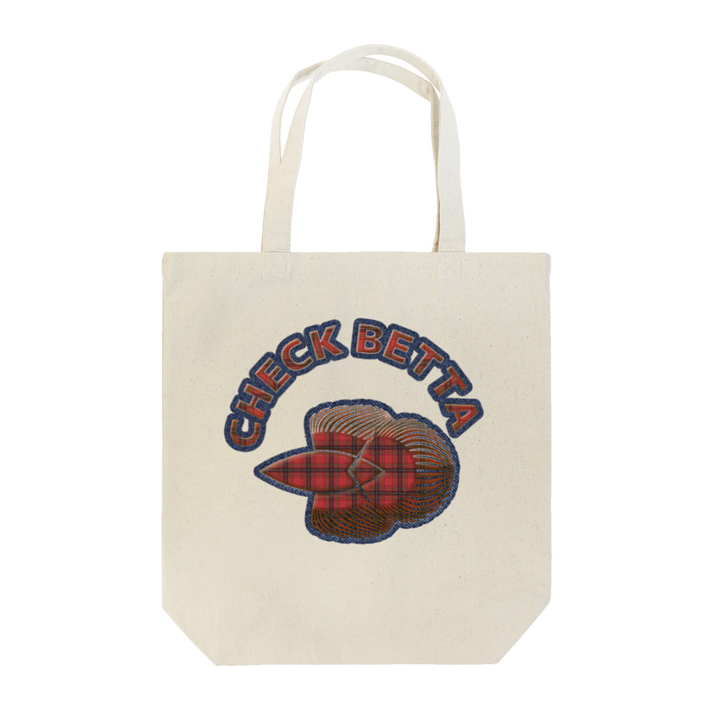 クレアプロップのチェックベタレッド Tote Bag