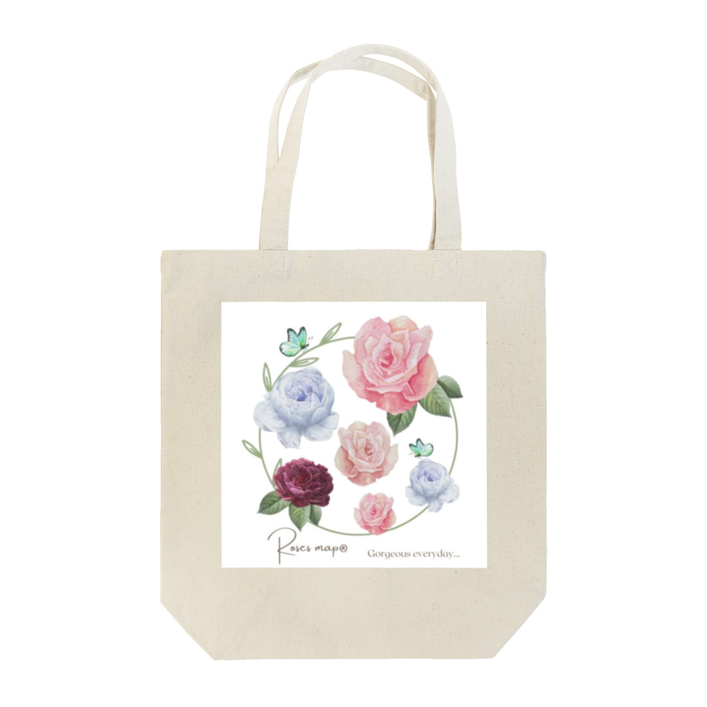 Roses_mapの舞う薔薇とチョウチョ Tote Bag