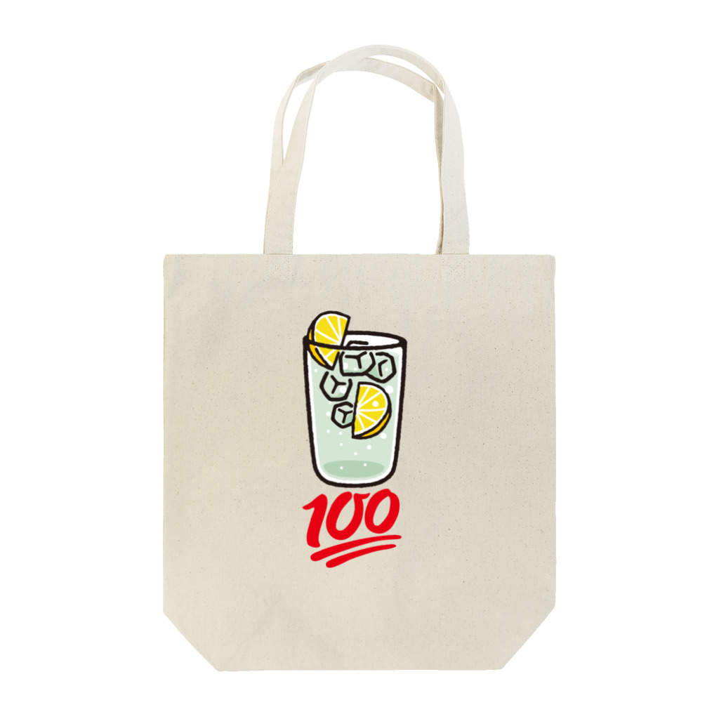 tonikakusakeのレモンサワー100点 大きいロゴ Tote Bag