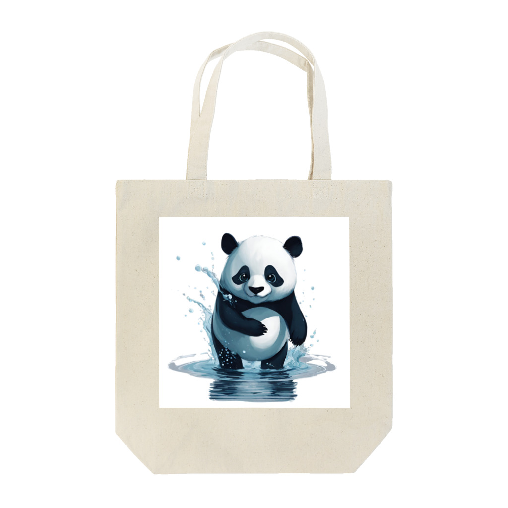 waterpandaのパンダの水遊び Tote Bag