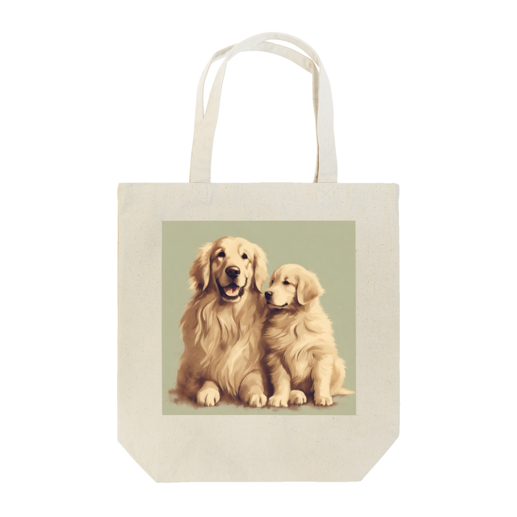 katamimi_ns_kawashimaのヴィンテージ風ゴールデンレトリバー Tote Bag