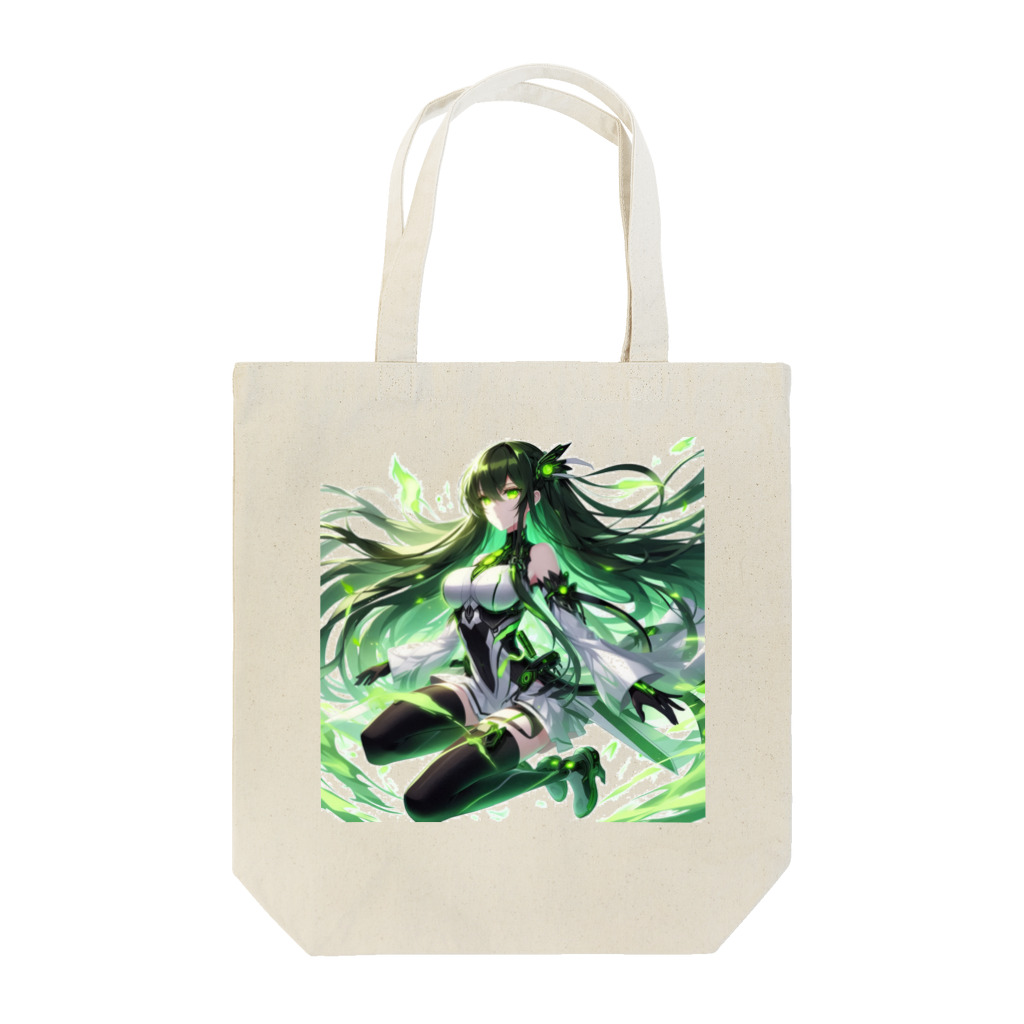 ryo-ishの碧の髪の少女 Tote Bag