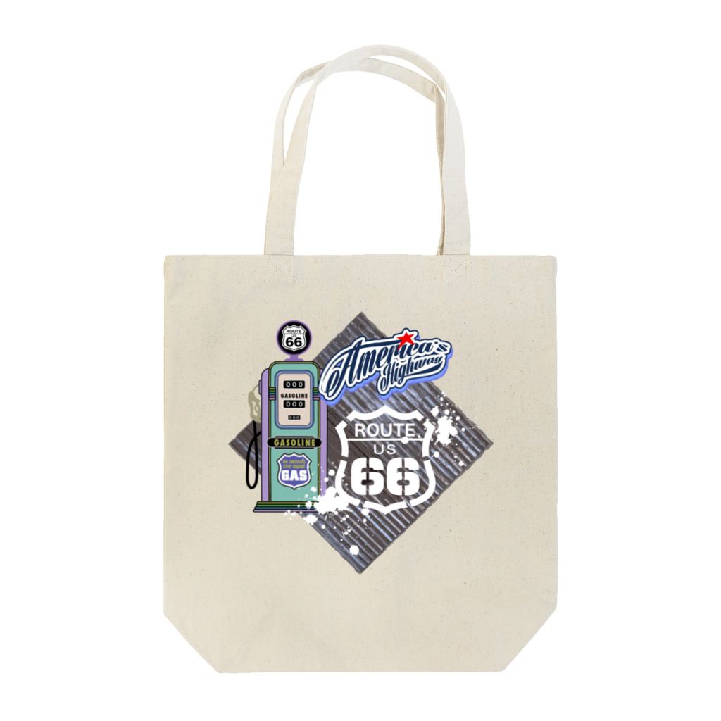 BLAZE JAPANのルート６６＆ガススタンド Tote Bag