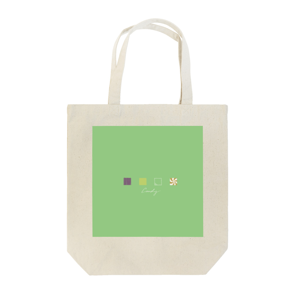 150.2°Cのkoro koro Candy-Tea Green Tote Bag