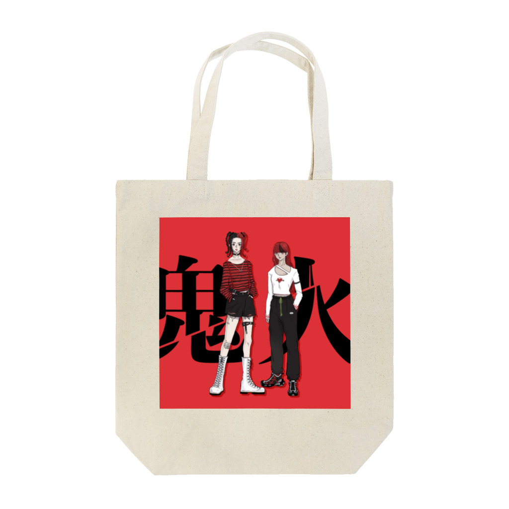 霙-みぞれ-の鬼火 フルレッド Tote Bag