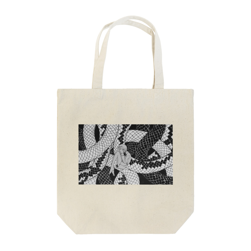 uyugknの蛇と女の子 Tote Bag