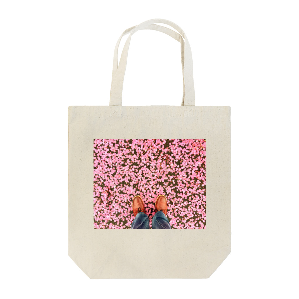 ちーかの部屋の桜色の足跡 トートバッグ