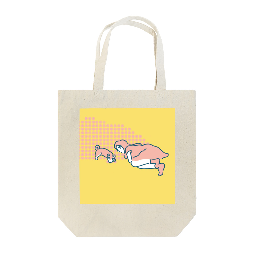 柴犬ポップライフ_眠る豆柴の柴犬ポップライフ Tote Bag