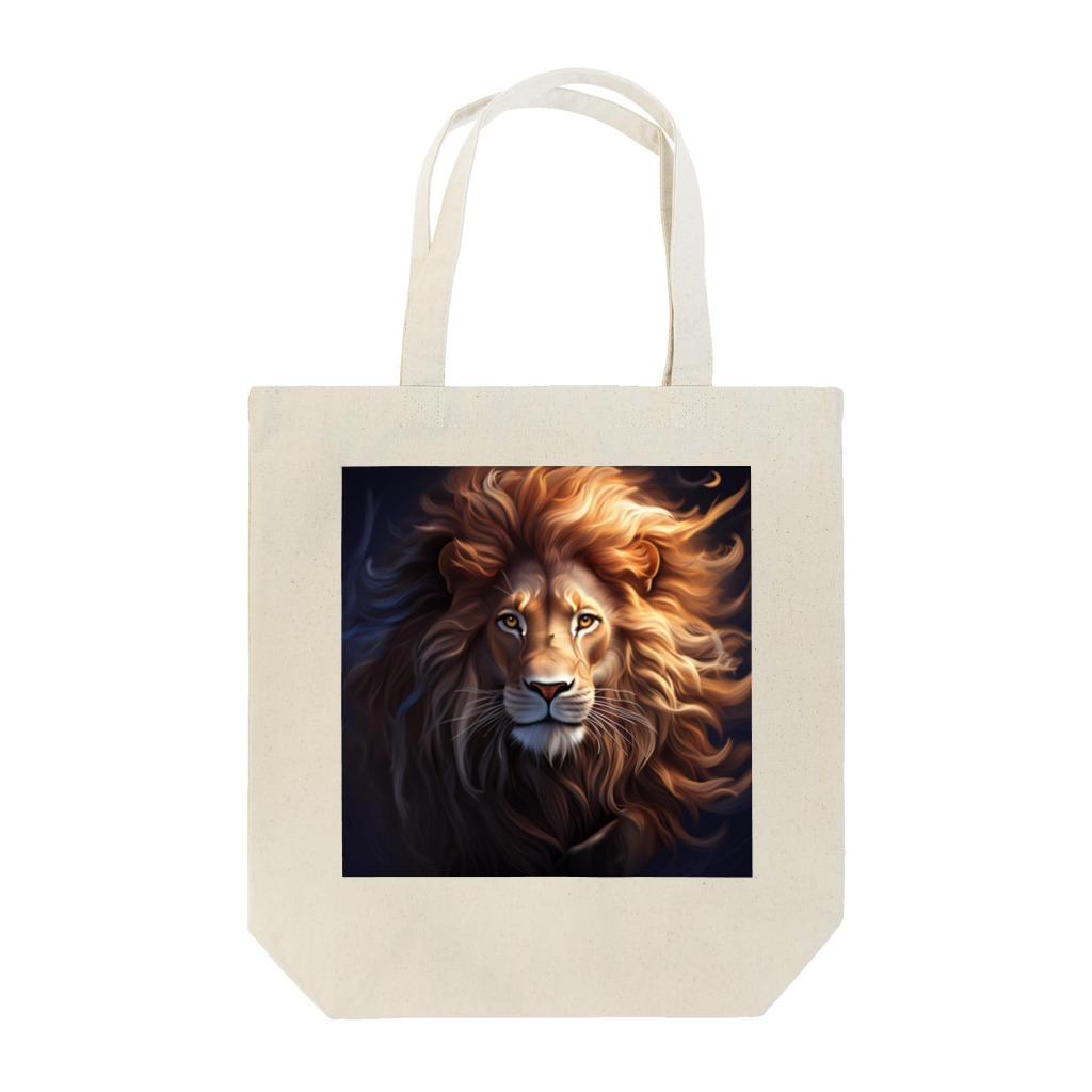 タカヤマ・サイトのライオン・凛々しい獅子 トートバッグ