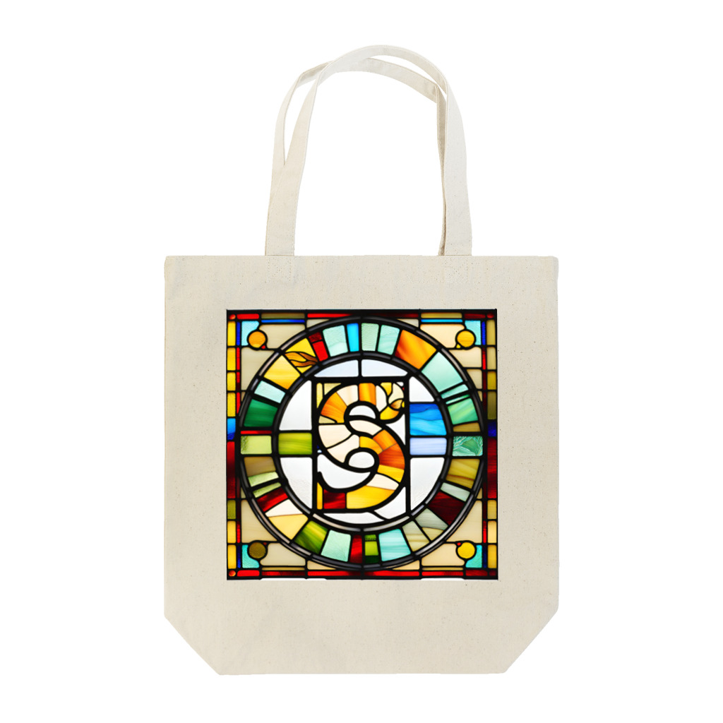 alphabet stained glassのstained glass S トートバッグ