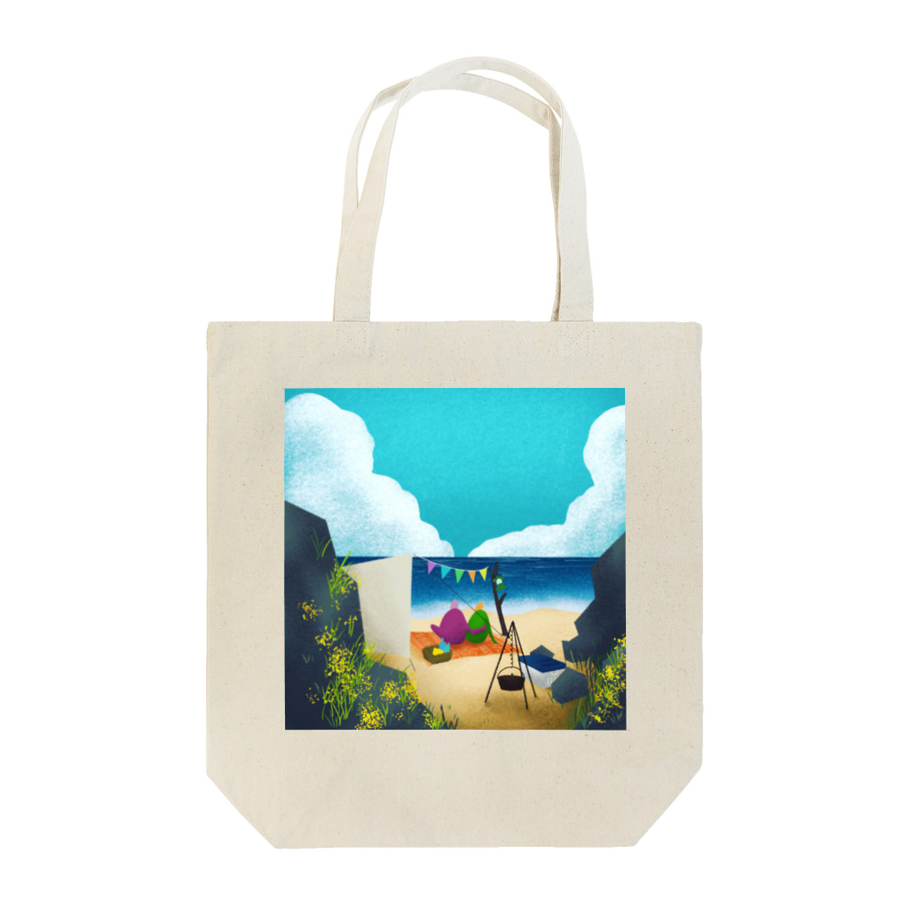 アタラシマユのCAMP - SEA Tote Bag