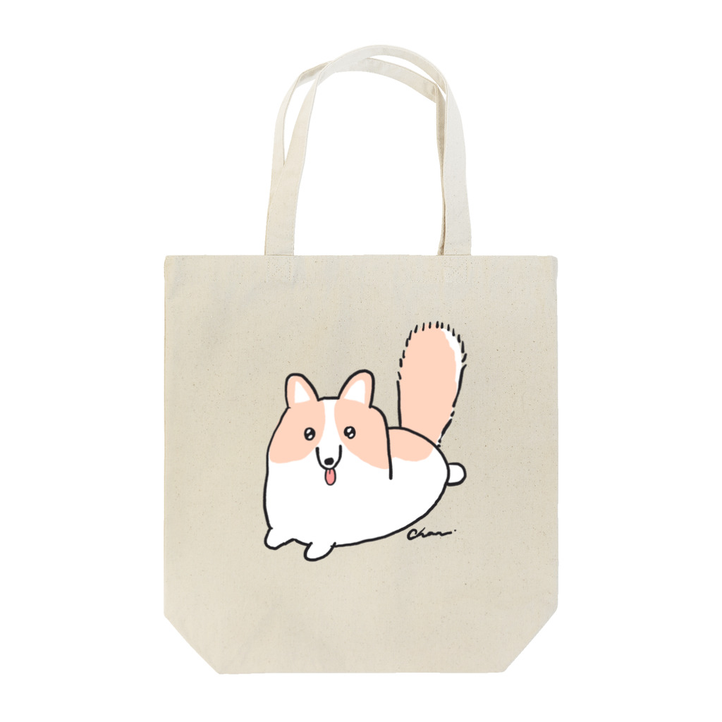 ちゃんちゃか屋のでかしっぽコーギー Tote Bag