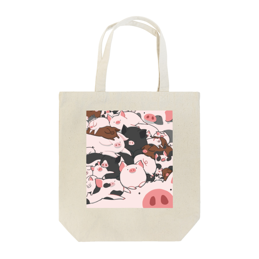 BUTA-CHANsのぶたちゃんず　ぶたまみれイラスト Tote Bag