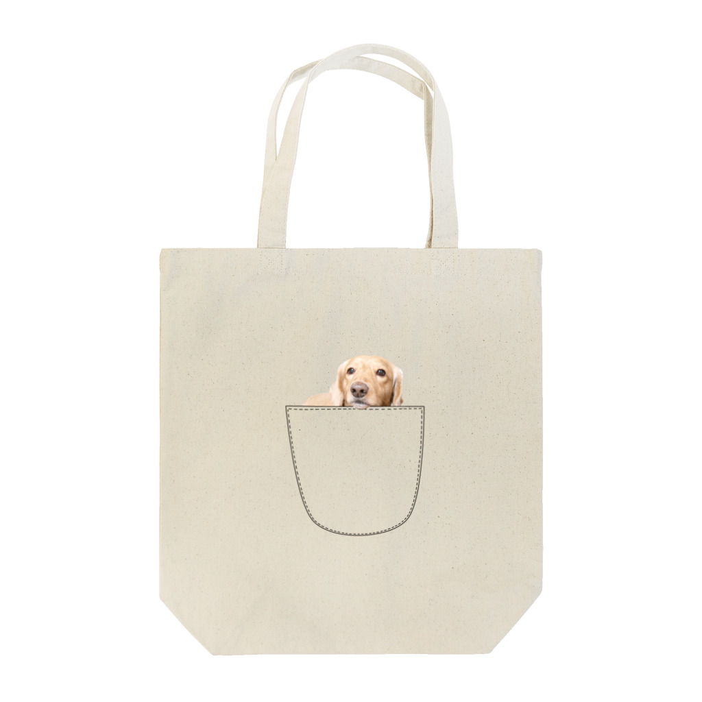 ゆるっとまらっくす。のポケット犬。 Tote Bag