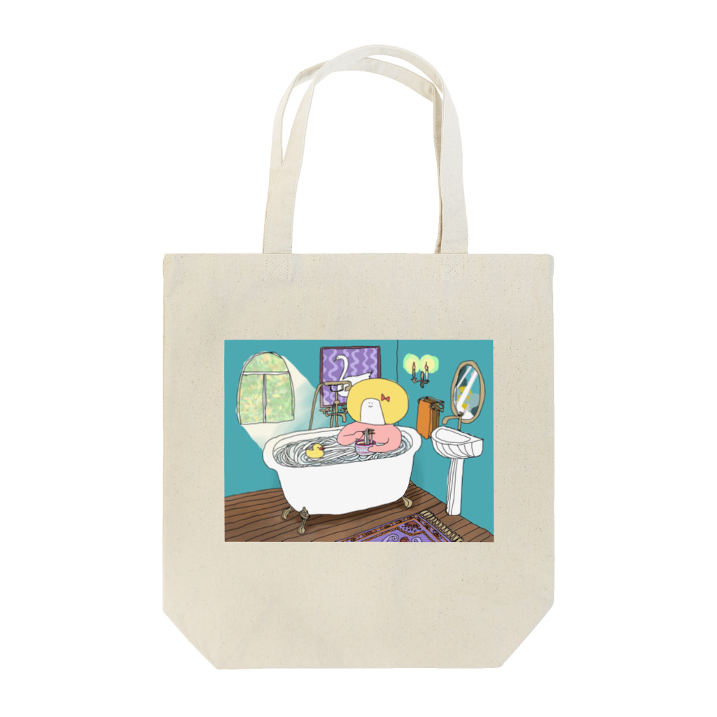 toriniku_twinkleのうどん風呂 Tote Bag