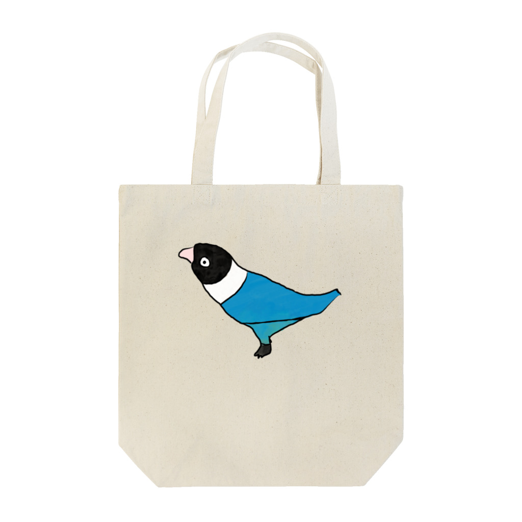 kawa2005のイラストグッズの横から見たボタンインコのハルくん Tote Bag