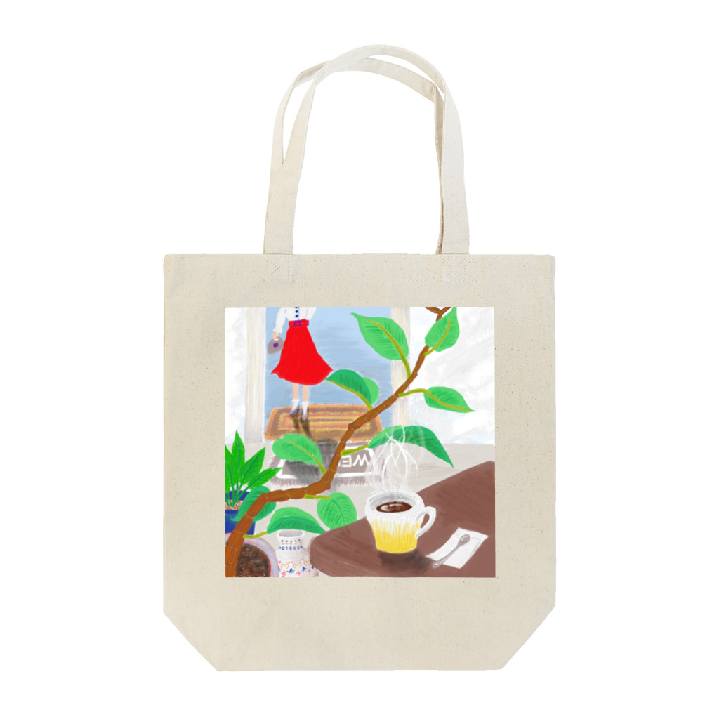 azusaAtoZのコーヒーと赤いスカート Tote Bag