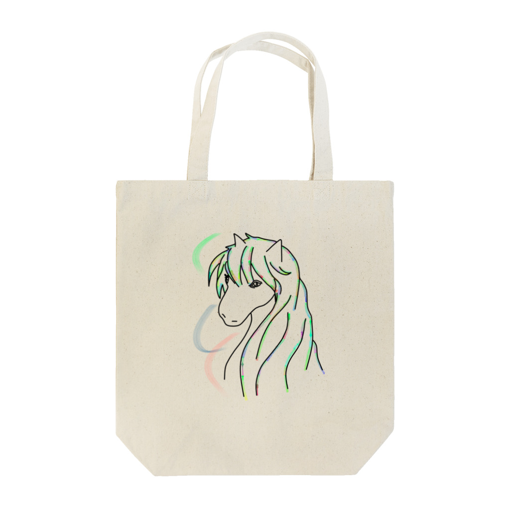 greetenの馬　カラフルラインアート　 Tote Bag