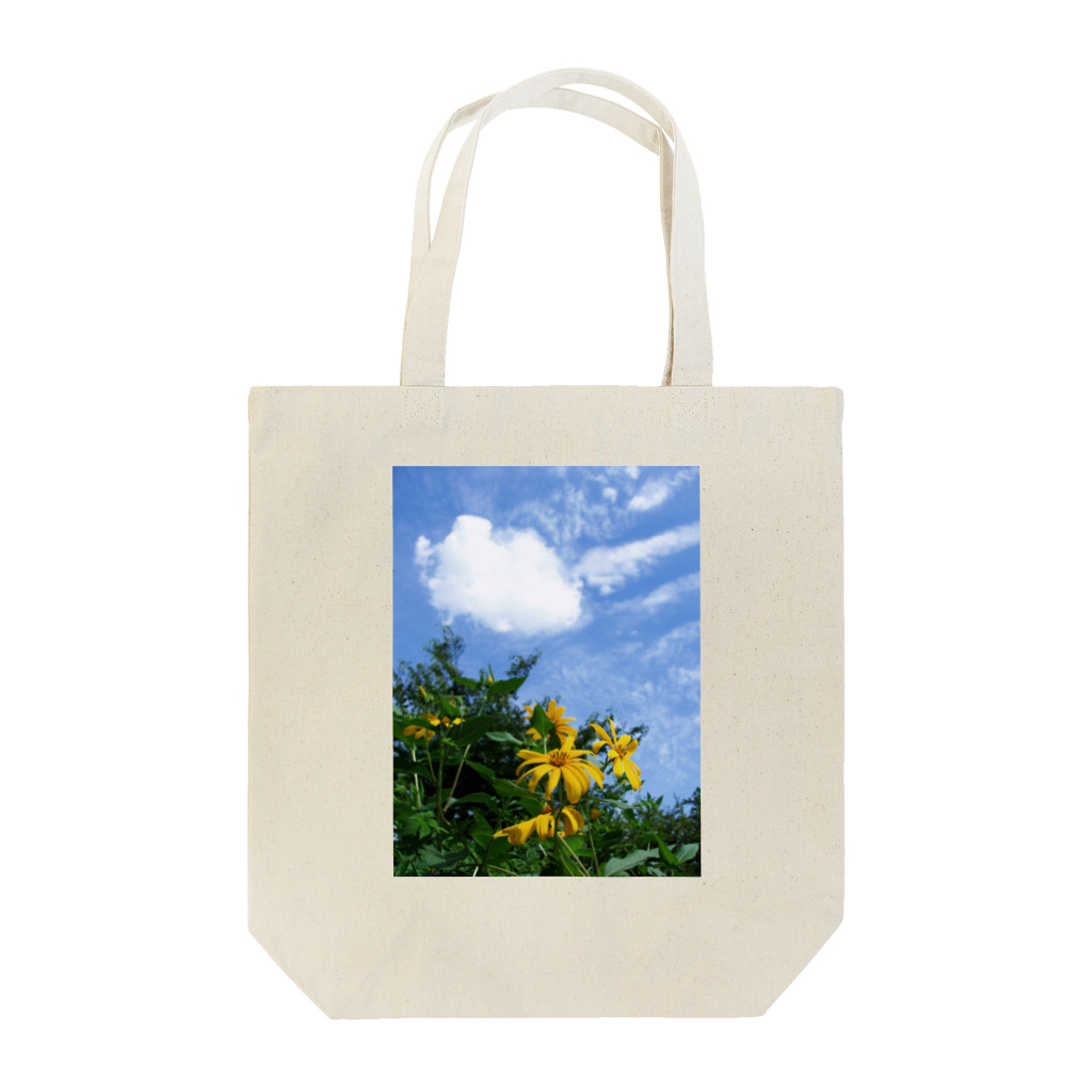 hiroki-naraの菊芋と空と雲　DATA_P_134　sky　cloud Tote Bag
