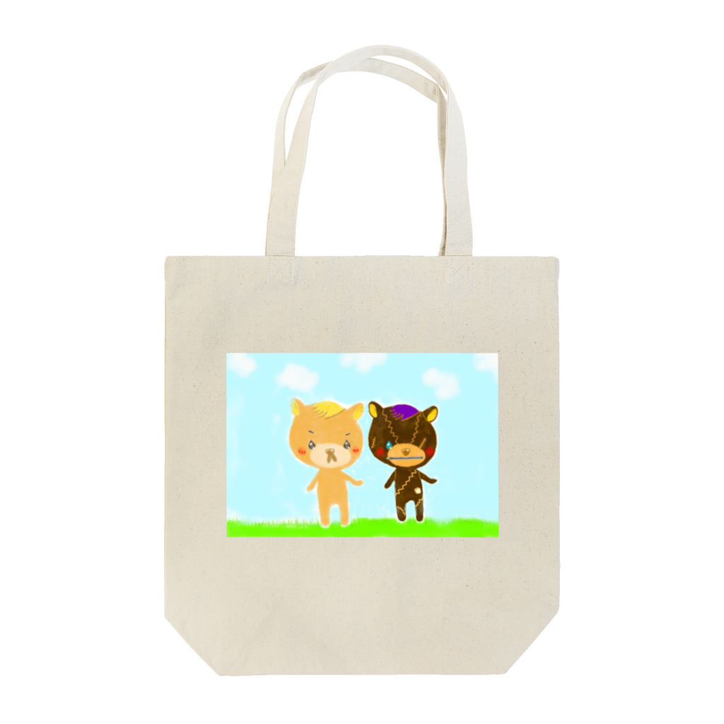 くまのマーク&マクセニの晴れた日はお散歩 Tote Bag