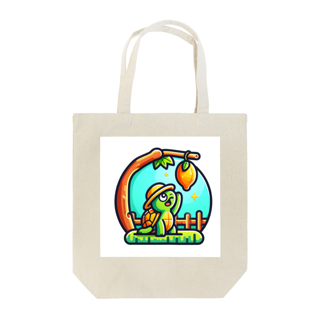 Bumps Design Collectionのパパイヤとかめたろう Tote Bag