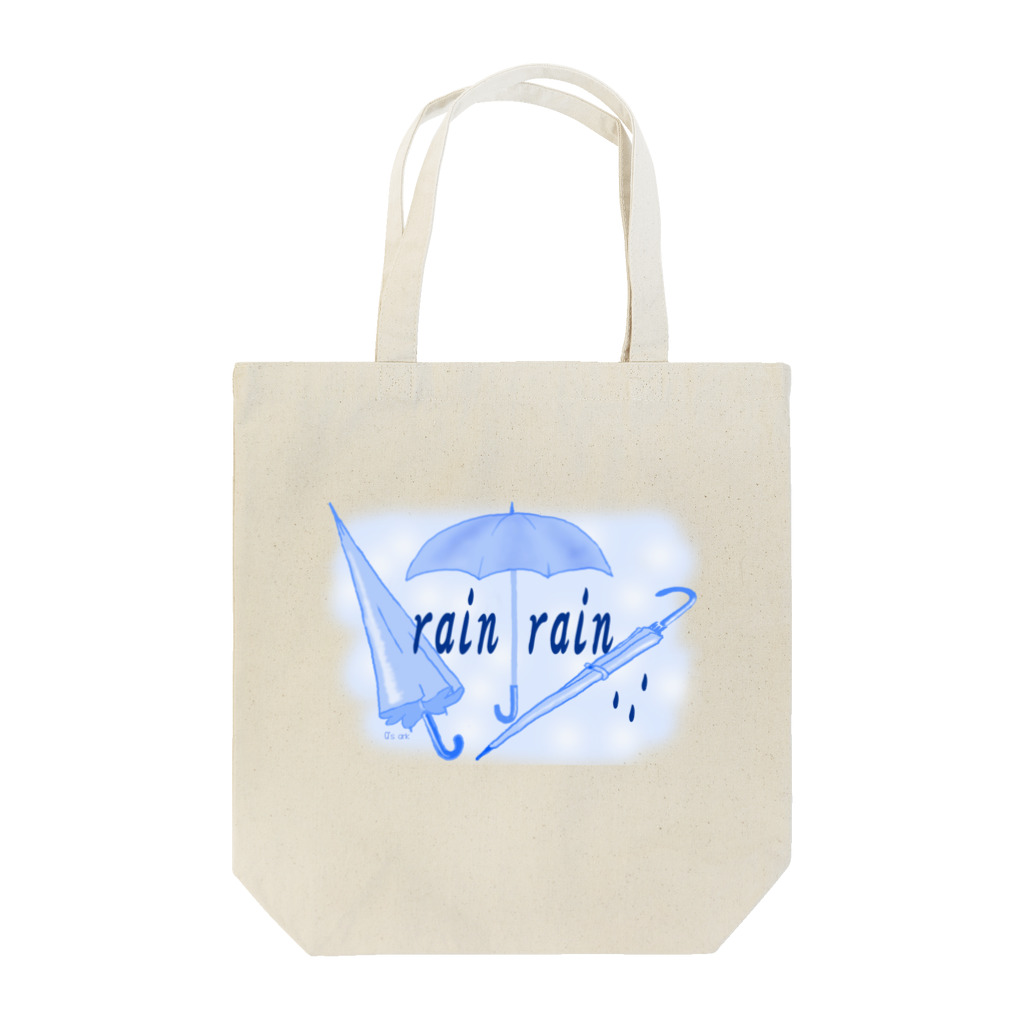 Qsarkの傘と雨 Tote Bag
