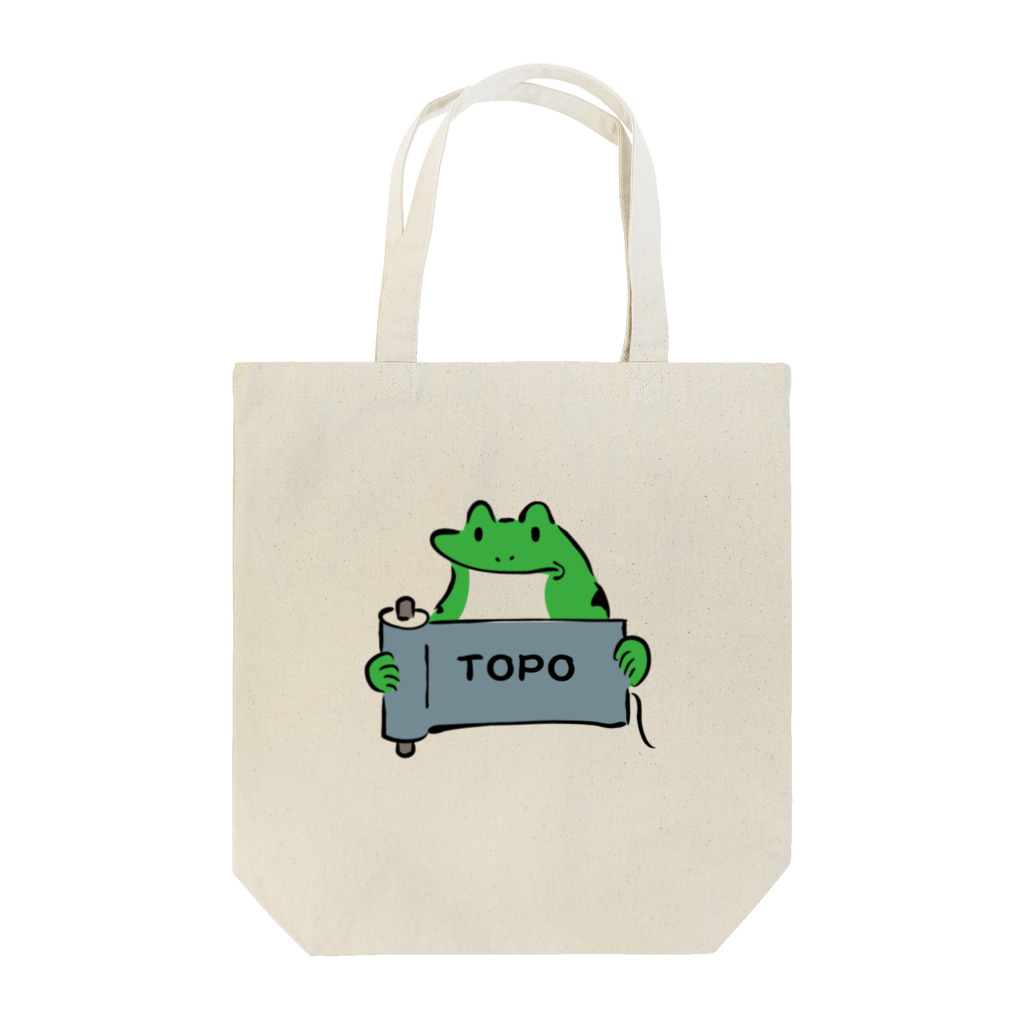 クライミングジムVORTEXの鳥獣戯画_微笑みカエル_トポ Tote Bag