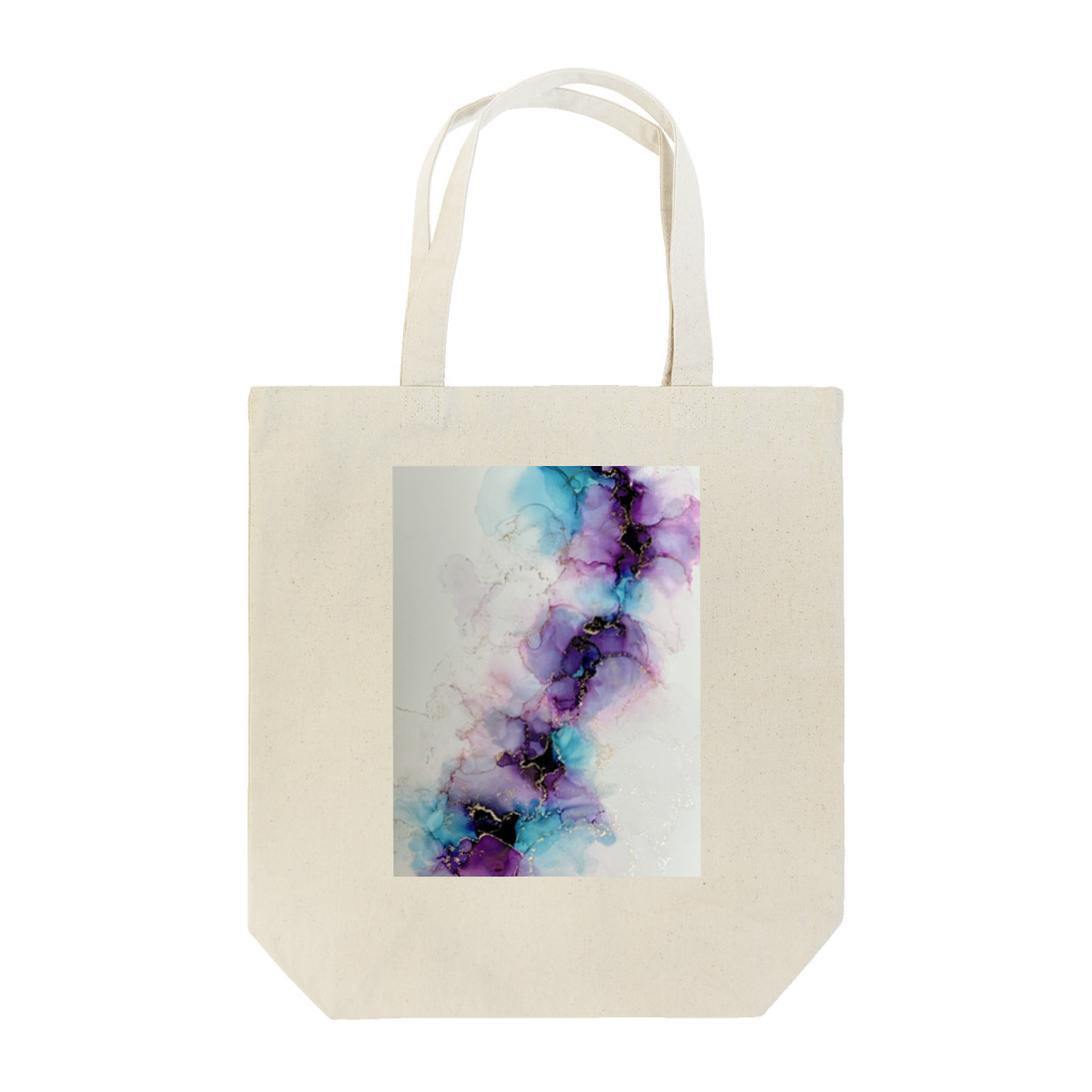 Ink-ArtのInk-Art 大理石風　紫 Tote Bag