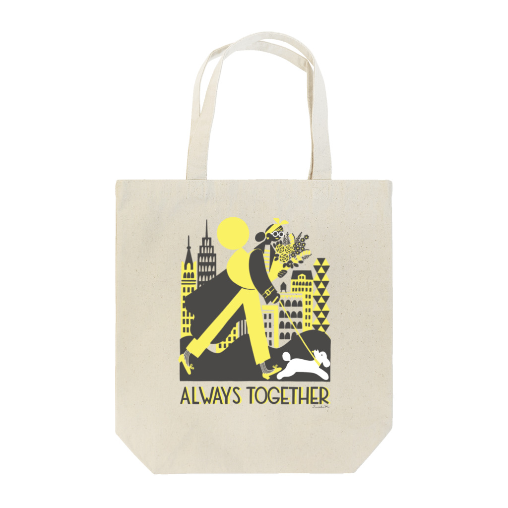 岸 潤一 / イラストレーターのALWAYS TOGETHER Tote Bag