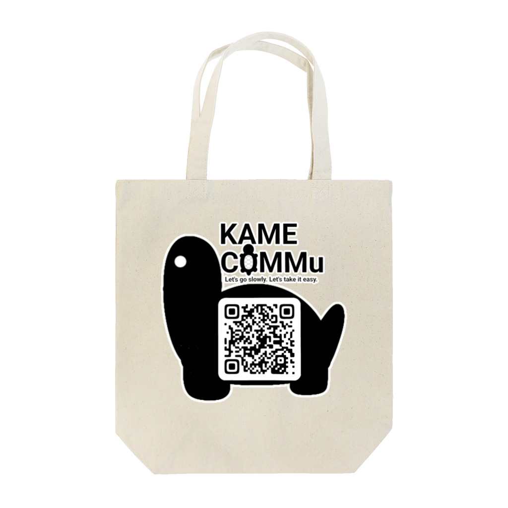 かめこみゅストアのKAME COMMuロゴ&QR Tote Bag