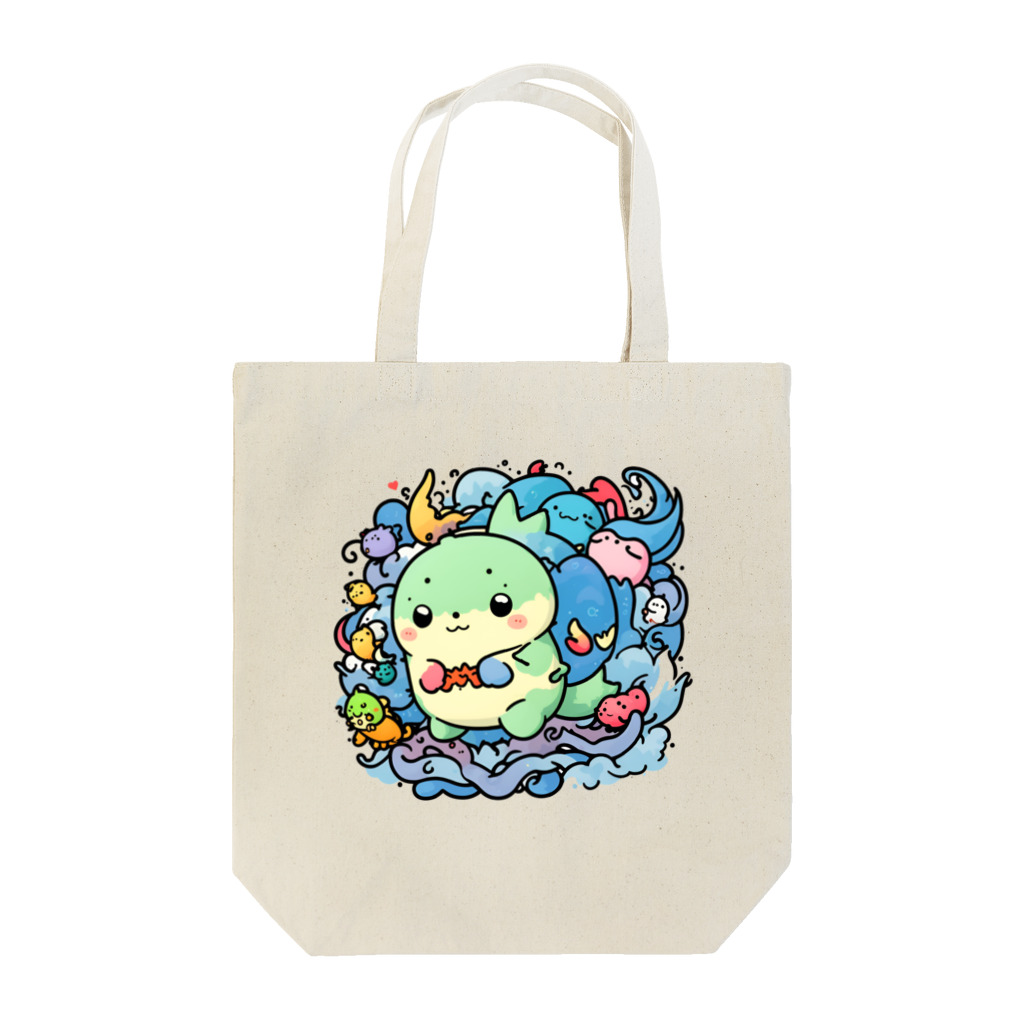 dongmuの【どんむオリジナル】キュートドラゴン Tote Bag