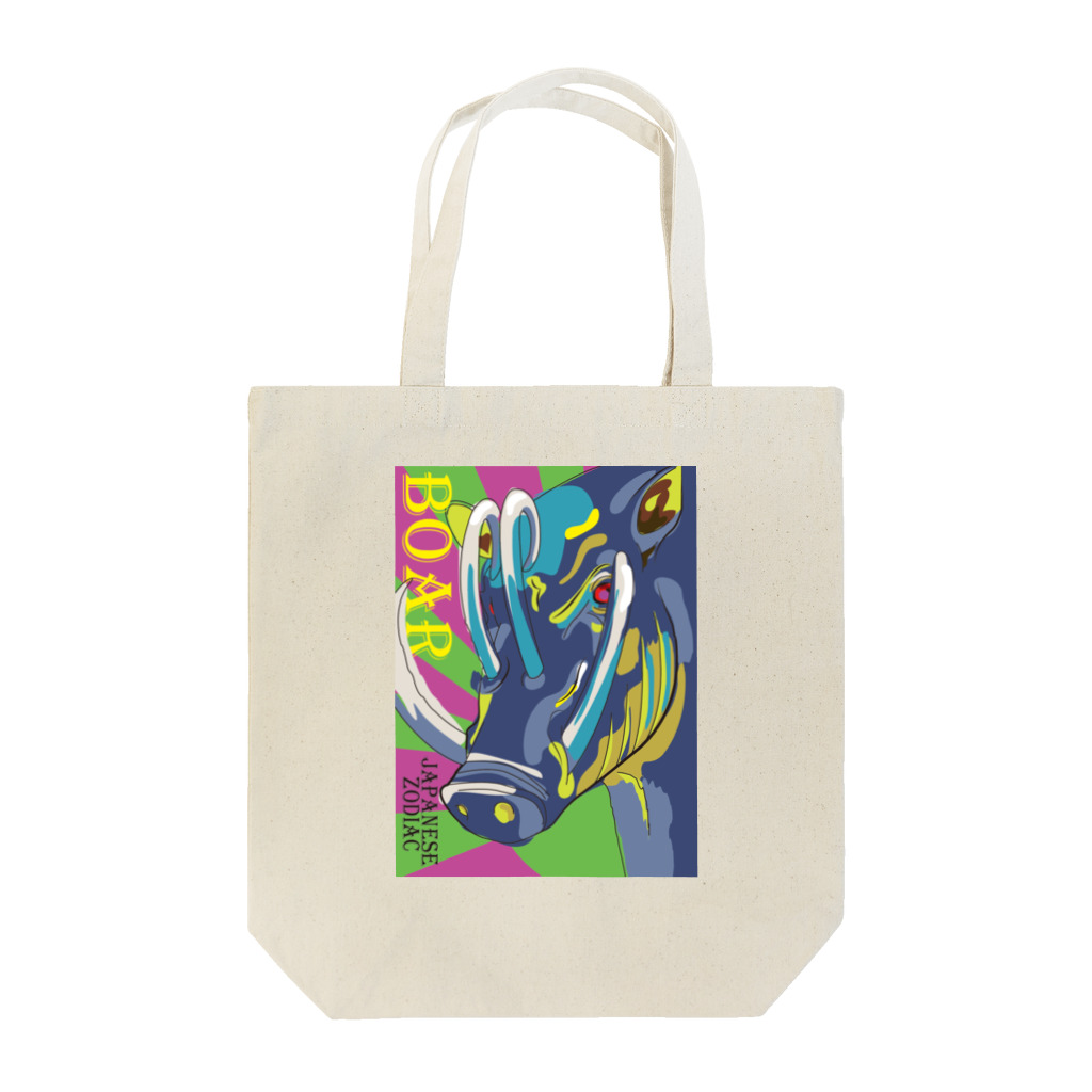 3eyesのZODIAC boar（亥） Tote Bag