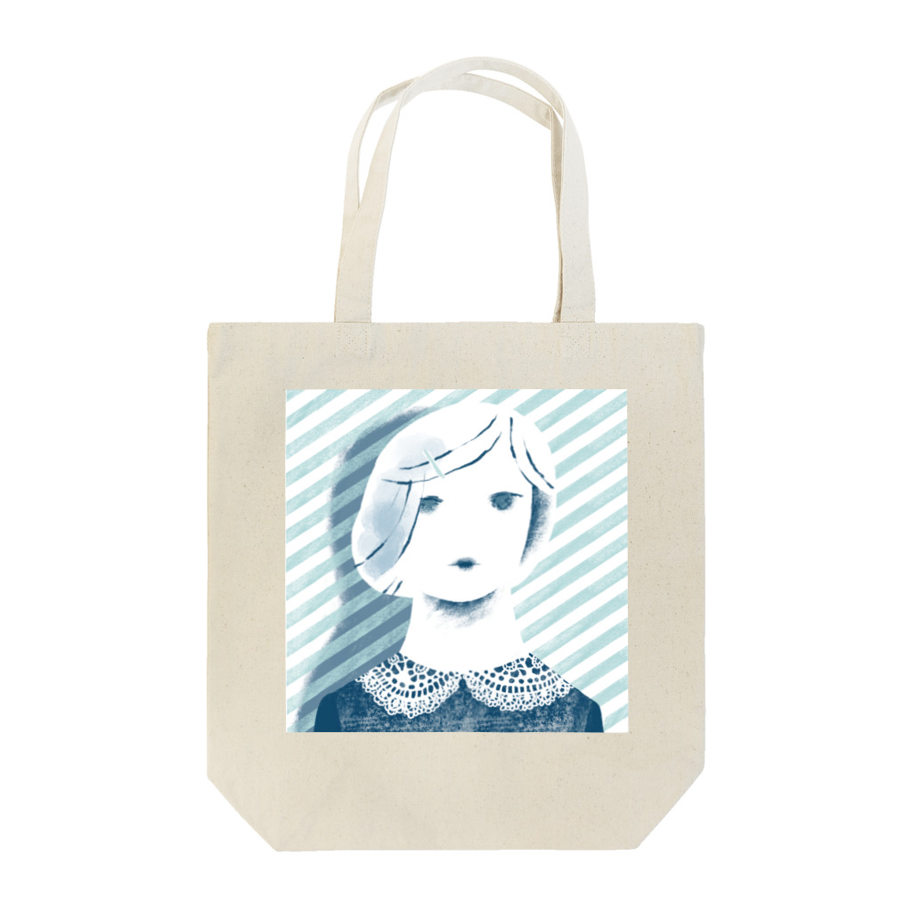 asukatakeda_storeの青の少女 Tote Bag