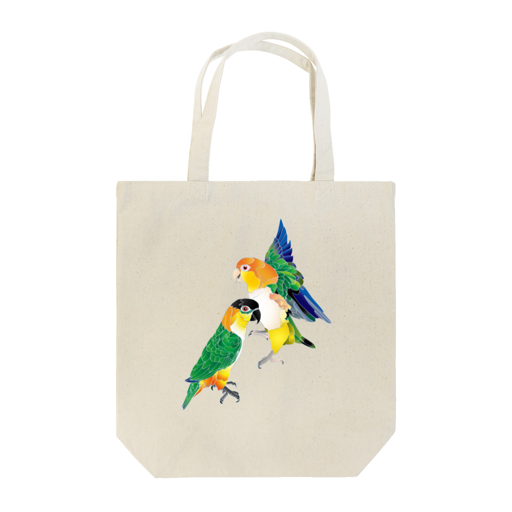 piyopiyobrandのシロハラインコたち Tote Bag