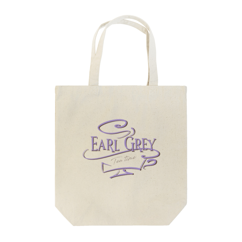 Earl Grey tea timeの【ロゴ】アールグレイ トートバッグ