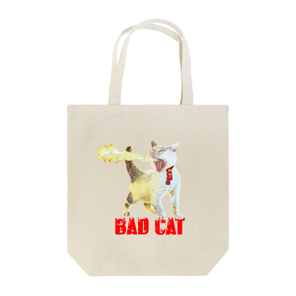 Rock catの炎のBAD CAT Tote Bag
