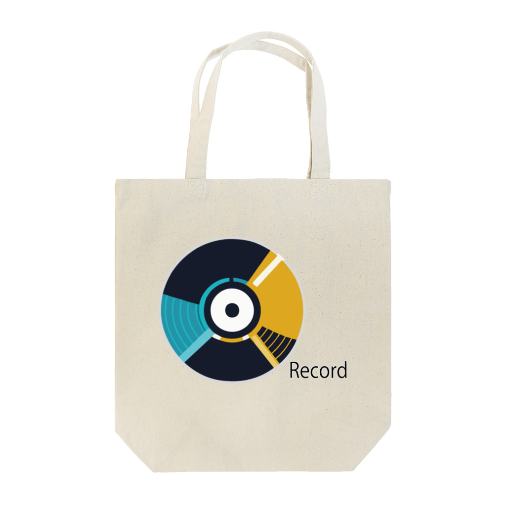 AI-factoryのレトロなレコードショップのロゴ Tote Bag