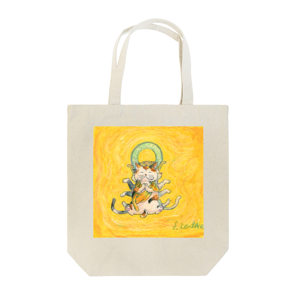 猫神神社のニャン手観音 Tote Bag