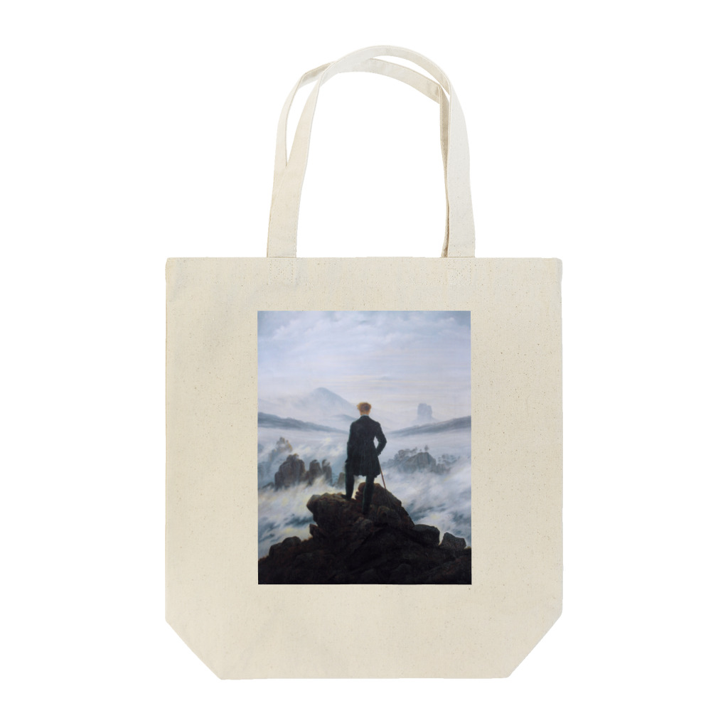 世界の絵画アートグッズのカスパー・ダーヴィト・フリードリヒ《雲海の上の旅人》 Tote Bag