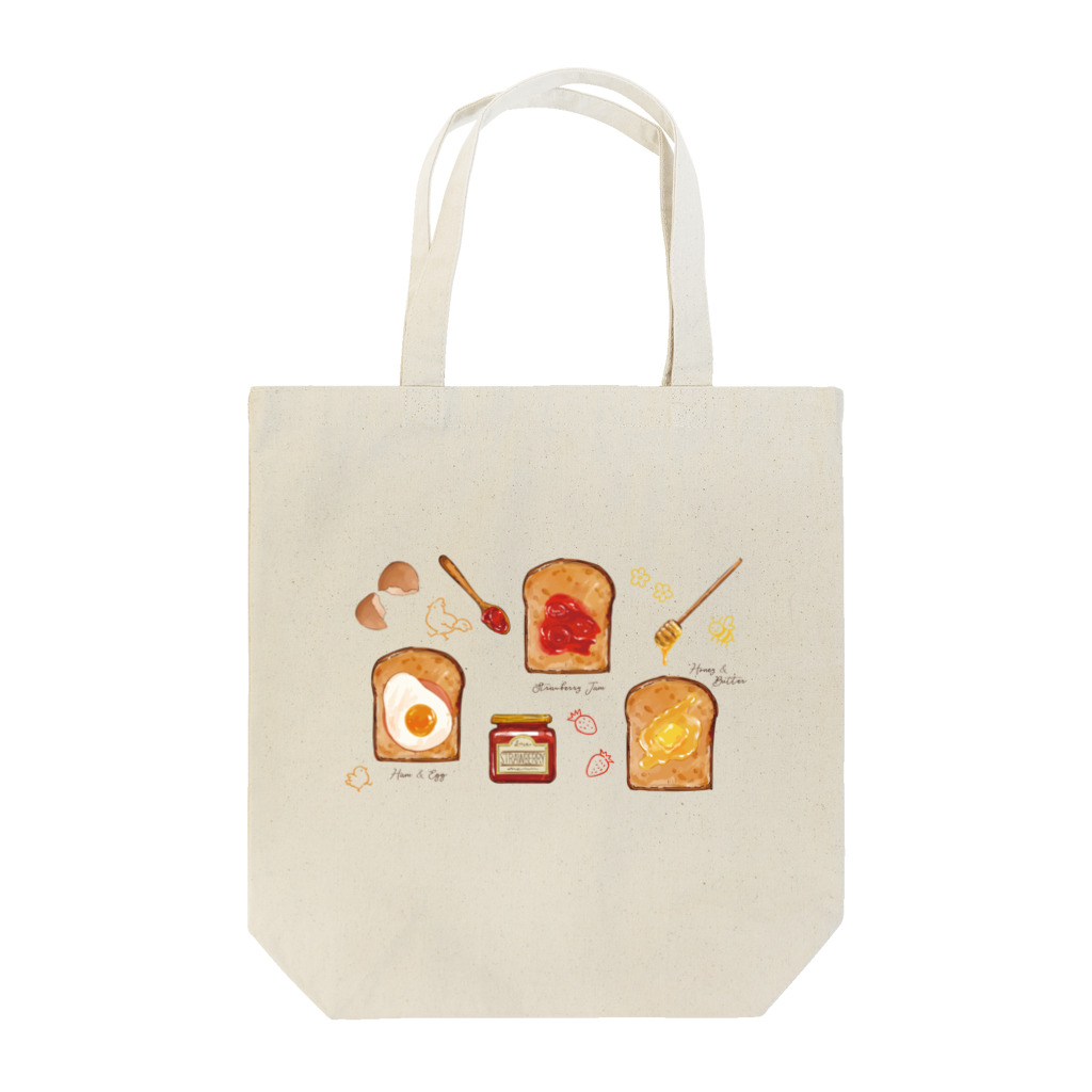 アリーサントワネットのパン好きに届け！おしゃれなトーストのイラスト Tote Bag